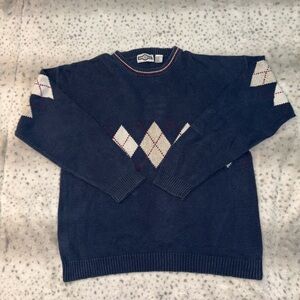 Men's Navy Argyle Sweater